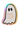 Die cut, vinyl sticker, Holographic ghost sticker that says "OMG Dead" 